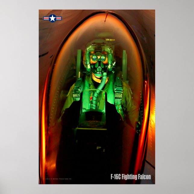PÓSTER F-16C FIGHTING FALCON PILOT (Frente)