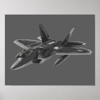 Póster F 22 Avión de combate Raptor Stealthy