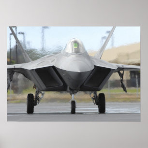 Póster F-22 Avión Raptor