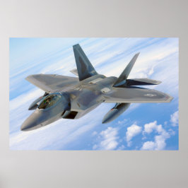 Póster F-22 Raptor militar Jet