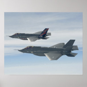 Póster F-35A Lightning II Combatientes en paro conjunto