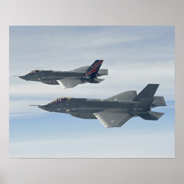 Póster F-35A Lightning II Combatientes en paro conjunto (Frente)