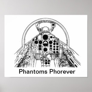 Póster F-4 Cockpit delantero
