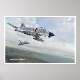 Póster F- 4EJ Phantom II 302 Escuadrón Segunda Ala, JASDF