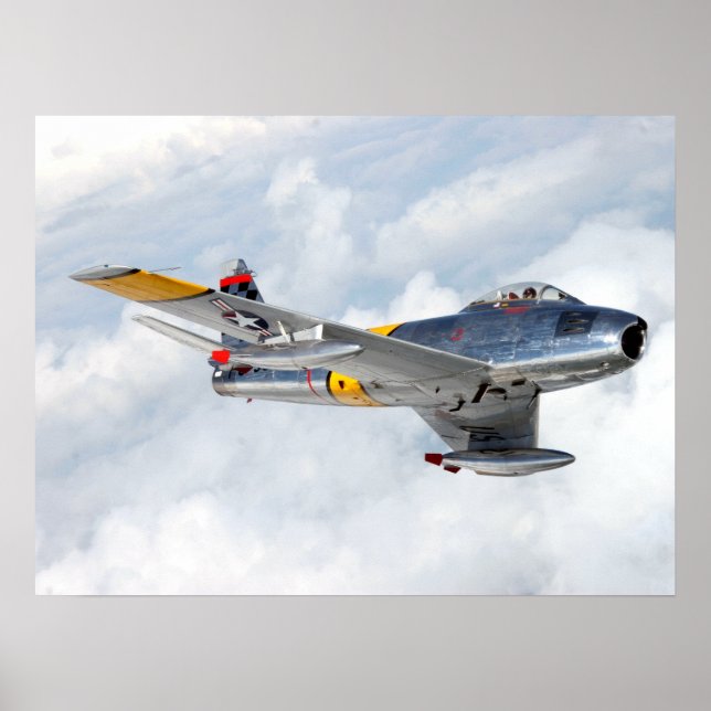 Póster F-86 Saber en vuelo (Frente)