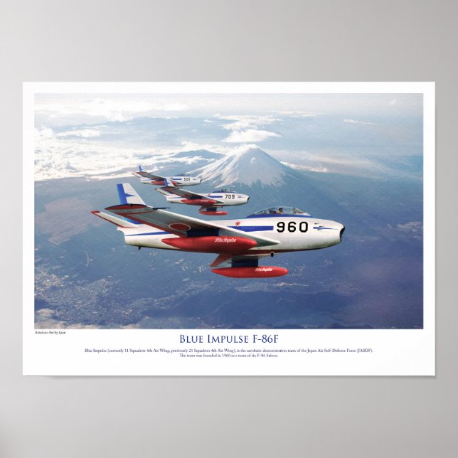 Póster F-86F Blue Impulse ブルーインパルス (Frente)