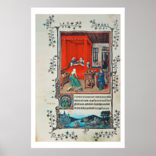 Póster f.93v el nacimiento de San Juan Bautista y del