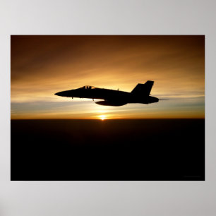 Póster F/A-18C at Sunset