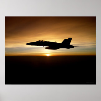 Póster F/A-18C at Sunset