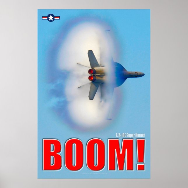 PÓSTER F/A-18E SUPER HORNET - ¡BOOM! (Frente)