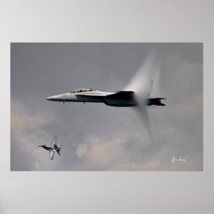 Póster F/A-18F en vuelo