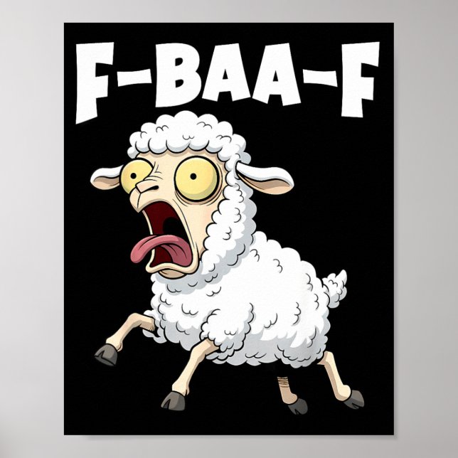 Póster F-baa-f Meme – Funny Screaming Meme Graphic  (Frente)