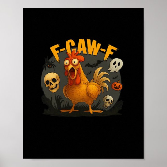 Póster F-Caw-F Chicken Classic Minimal Clean (Frente)