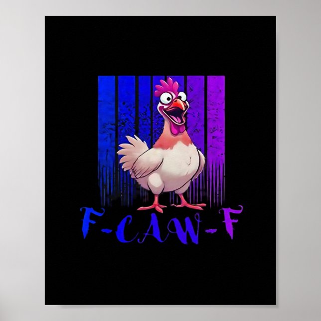 Póster F-Caw-F Chicken Classic Simple Clean (Frente)