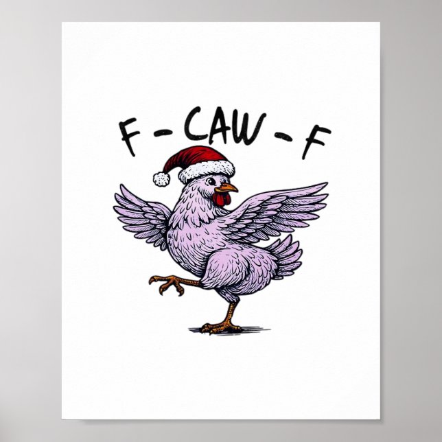 Póster F-Caw-F Chicken Retro Classic (Frente)