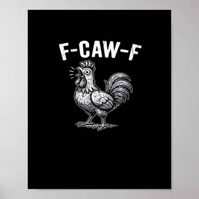 Póster F-Caw-F Chicken Retro Graphic (Frente)