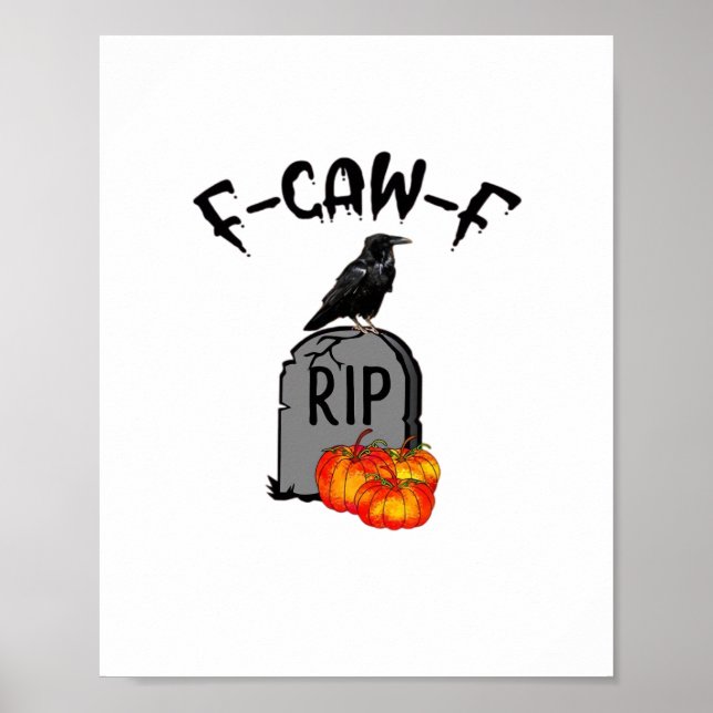 Póster F Caw F Crow Retro Cool (Frente)