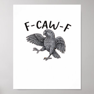 Póster F Caw F Diseño Minimalista Limpio