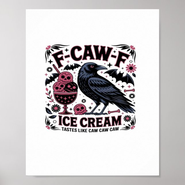 Póster F Caw F Divertido Moderno (Frente)