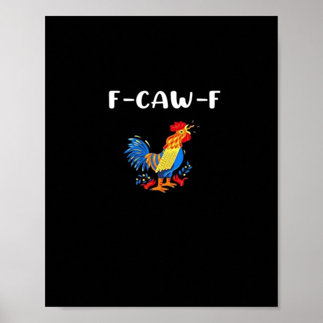 Póster F-Caw-F Divertido Moderno (Frente)
