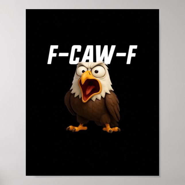 Póster F-Caw-F Funny F-Caw-F Gear Retro Classic (Frente)