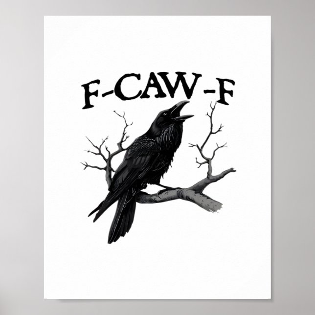 Póster F Caw F Gráfico Vintage Clásico (Frente)