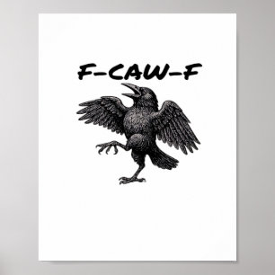 Póster F Caw F Gráfico Vintage Esencial