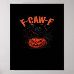 Póster F-Caw-F Halloween Moderno Informal