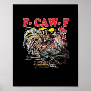Póster F-Caw-F Hei Hei Moana Gallo Clásico Gráfico Divert