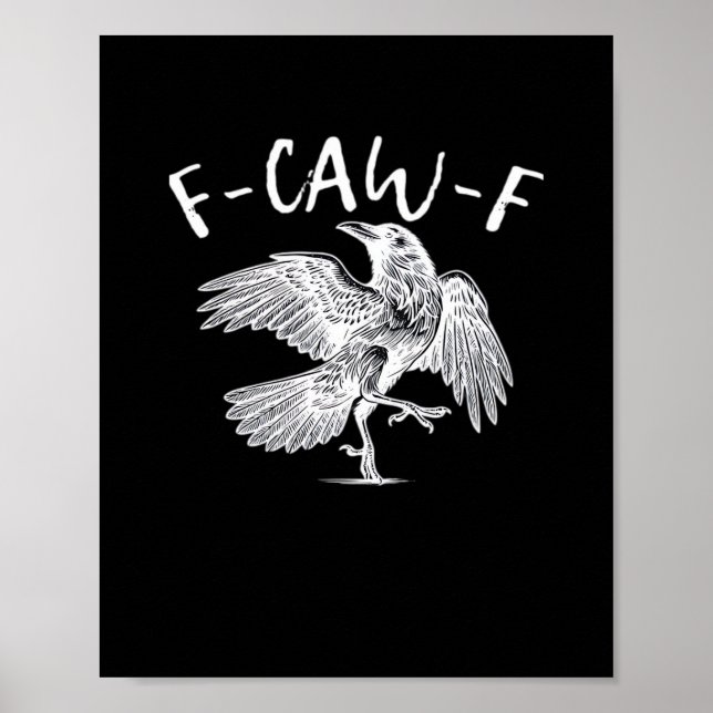 Póster F-Caw-F Raven Vintage Graphic (Frente)