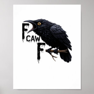 Póster F Caw F Retro Clásico