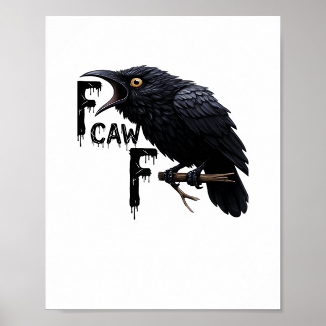 Póster F Caw F Retro Clásico (Frente)