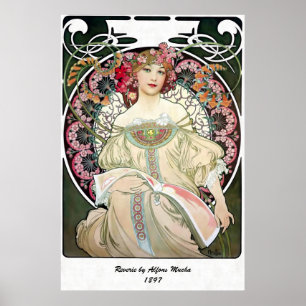 Póster F. Champenois Imprimeur-Éditeur, por Alfons Mucha