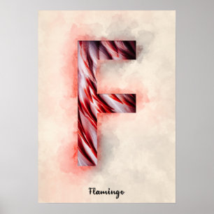 Póster F es para Flamingo