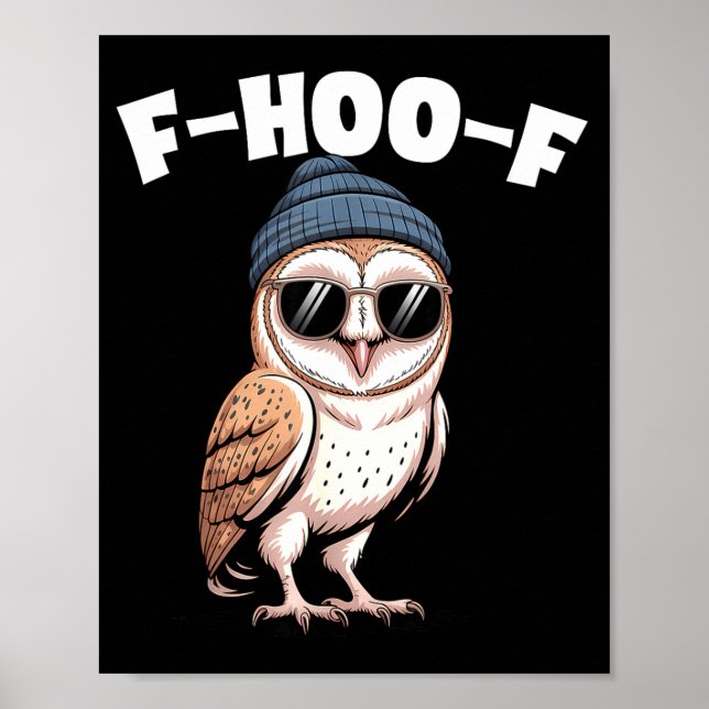 Póster F-hoo-f Funny Bird Meme Graphic  (Frente)