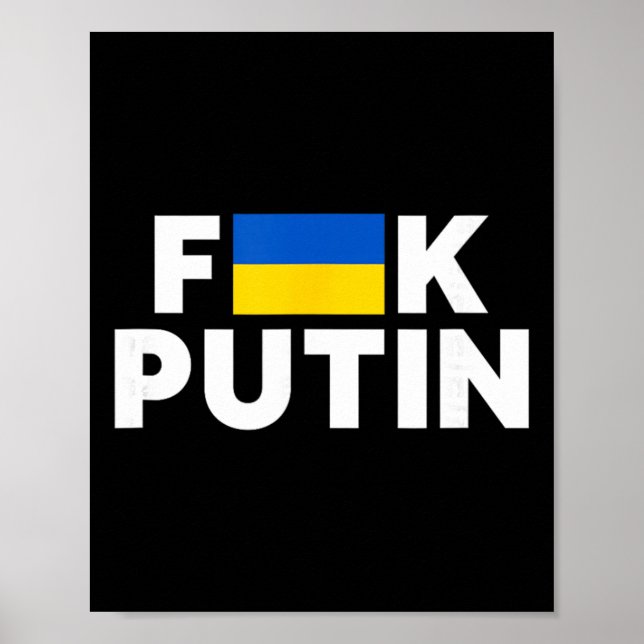 Póster F##k Putin I Stand With Ukraine  (Frente)