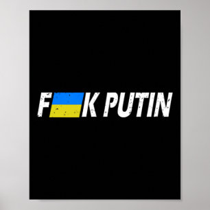 Póster F Putin Ucrania Bandera