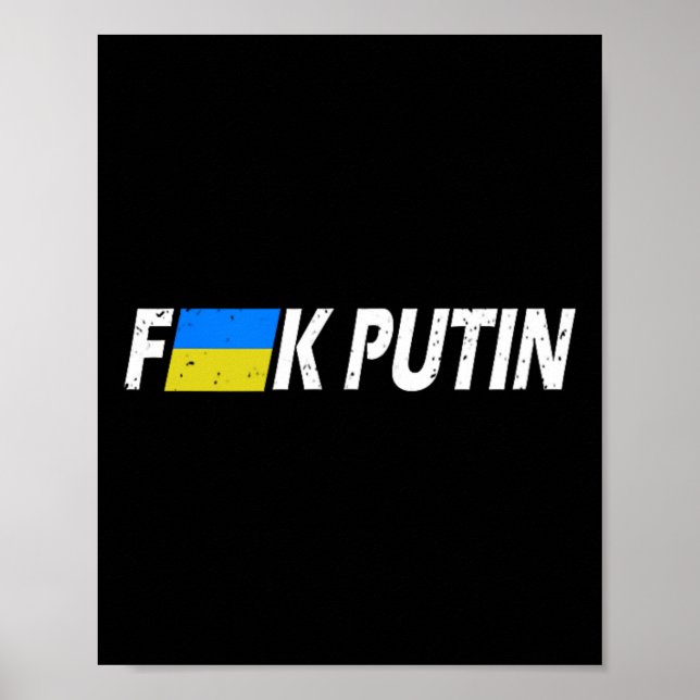 Póster F Putin Ucrania Bandera  (Frente)