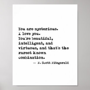 Póster F Scott Fitzgerald Quote