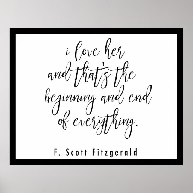 Póster F. Scott Fitzgerald Quote Poster (Frente)