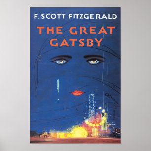 Póster F Scott Fitzgerald The Great Gatsby