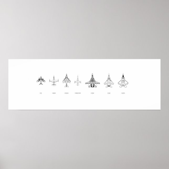 Póster F-Series Fighter Outlines (Frente)