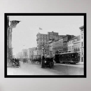Póster F Street en Washington, DC 1910