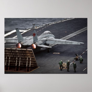 Póster FA-18 despegue USS Stenis