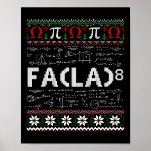 Póster Fa (la)8 Divertidos Navidades Santa Fa La Math