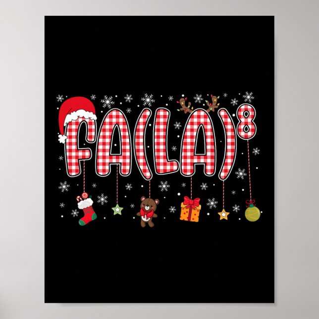 Póster Fa (la)8 Divertidos Navidades Santa Fa La Math (Frente)