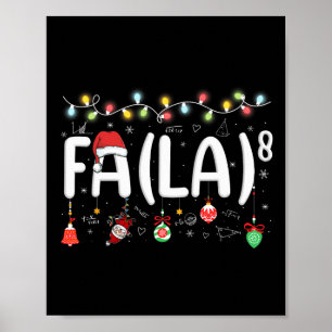 Póster Fa (la)8 Divertidos Navidades Santa Fa La Math