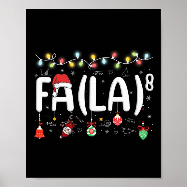 Póster Fa (la)8 Divertidos Navidades Santa Fa La Math (Frente)