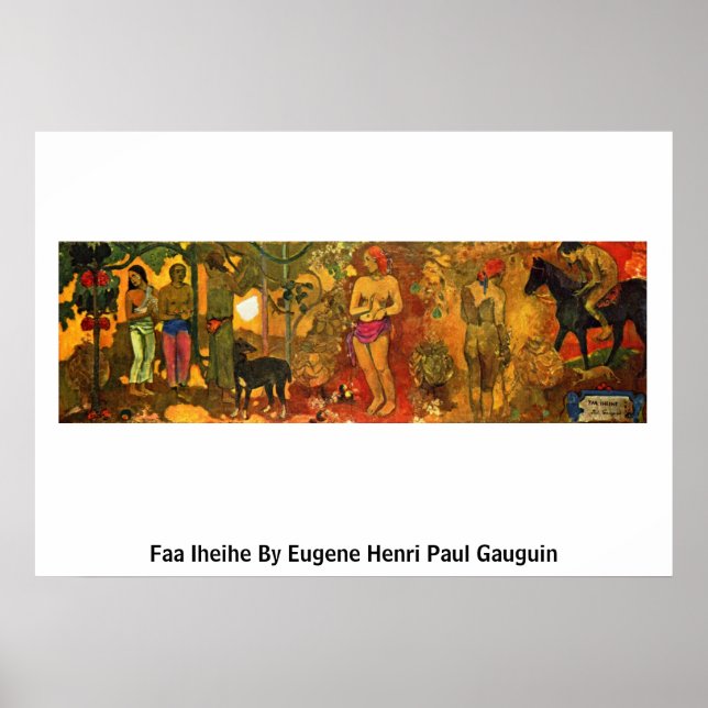 Póster Faa Iheihe Por Eugene Henri Paul Gauguin (Frente)