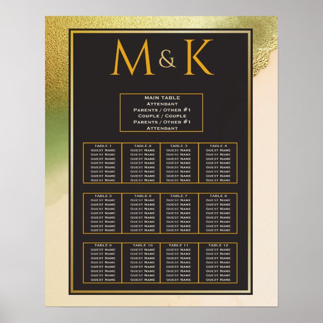Póster Fab Chartreuse 🤵 Boda de presupuesto audaz y eleg (Frente)